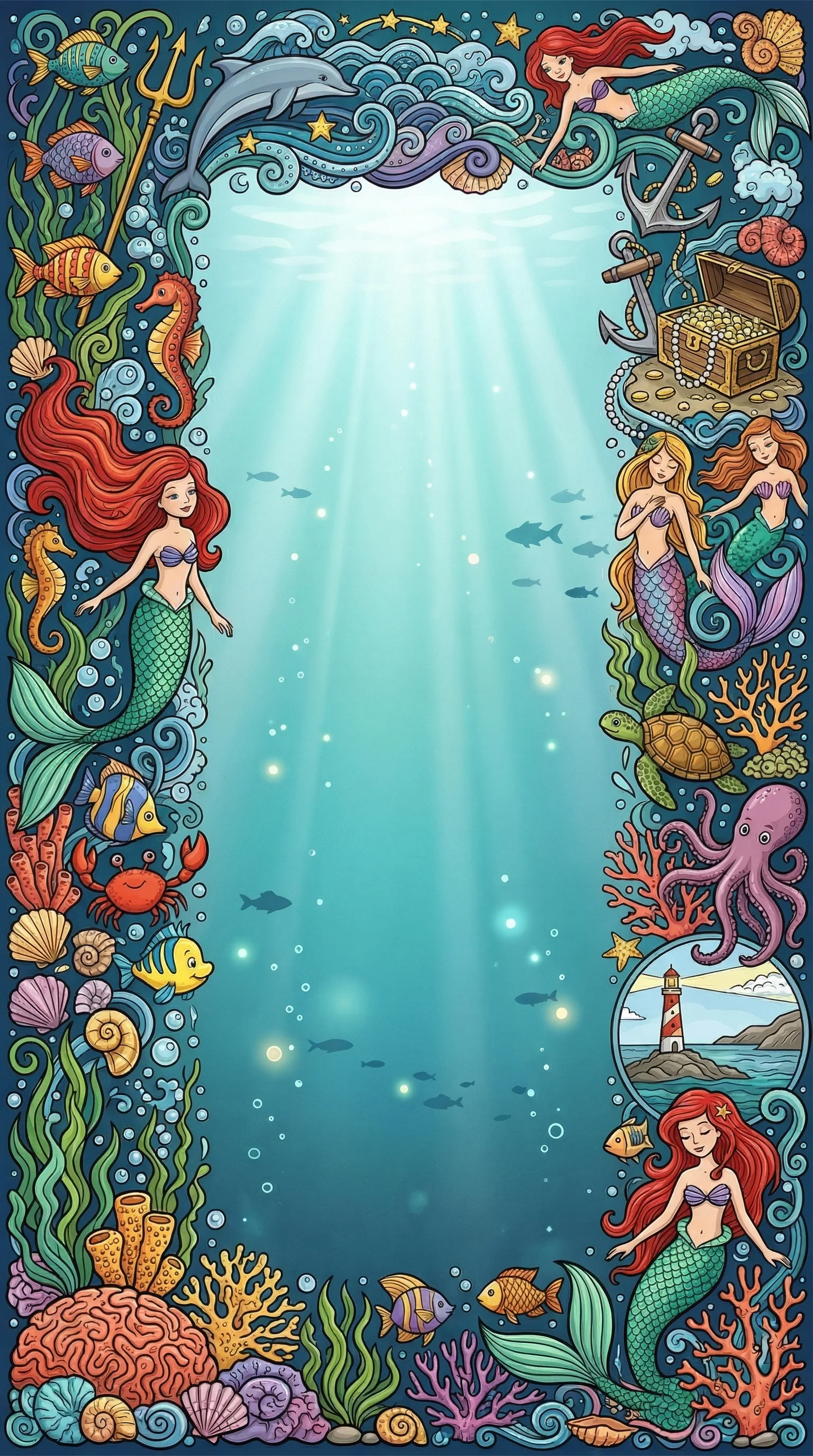 Decoração Sereia · Ariel Pequena=Sereia2 Convite De ConfirmaçãO Rsvp Buffet · Fe Decora