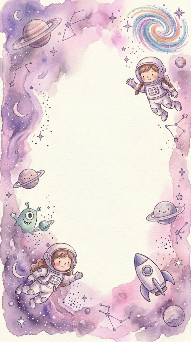 Decoração Galáxia · Astronauta Menina Convite De ConfirmaçãO Rsvp Buffet · Fe Decora