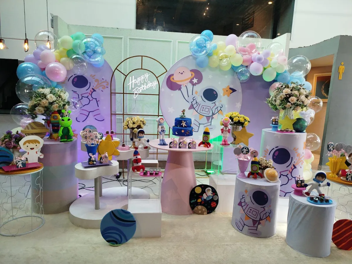 Decoração Galáxia · Espaço · Buffet Family