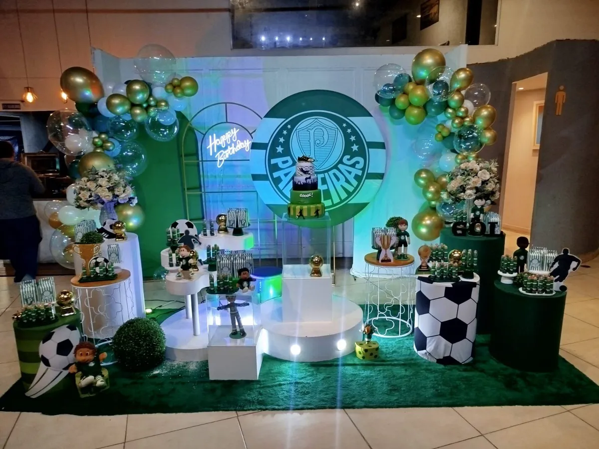 Decoração Futebol · Palmeiras Futebol Clube · Buffet Family