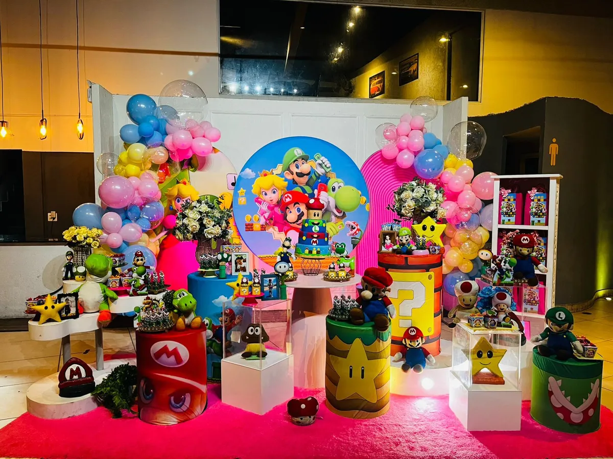 Decoração Fundo do Mar · Super Mario Bros · Buffet Family