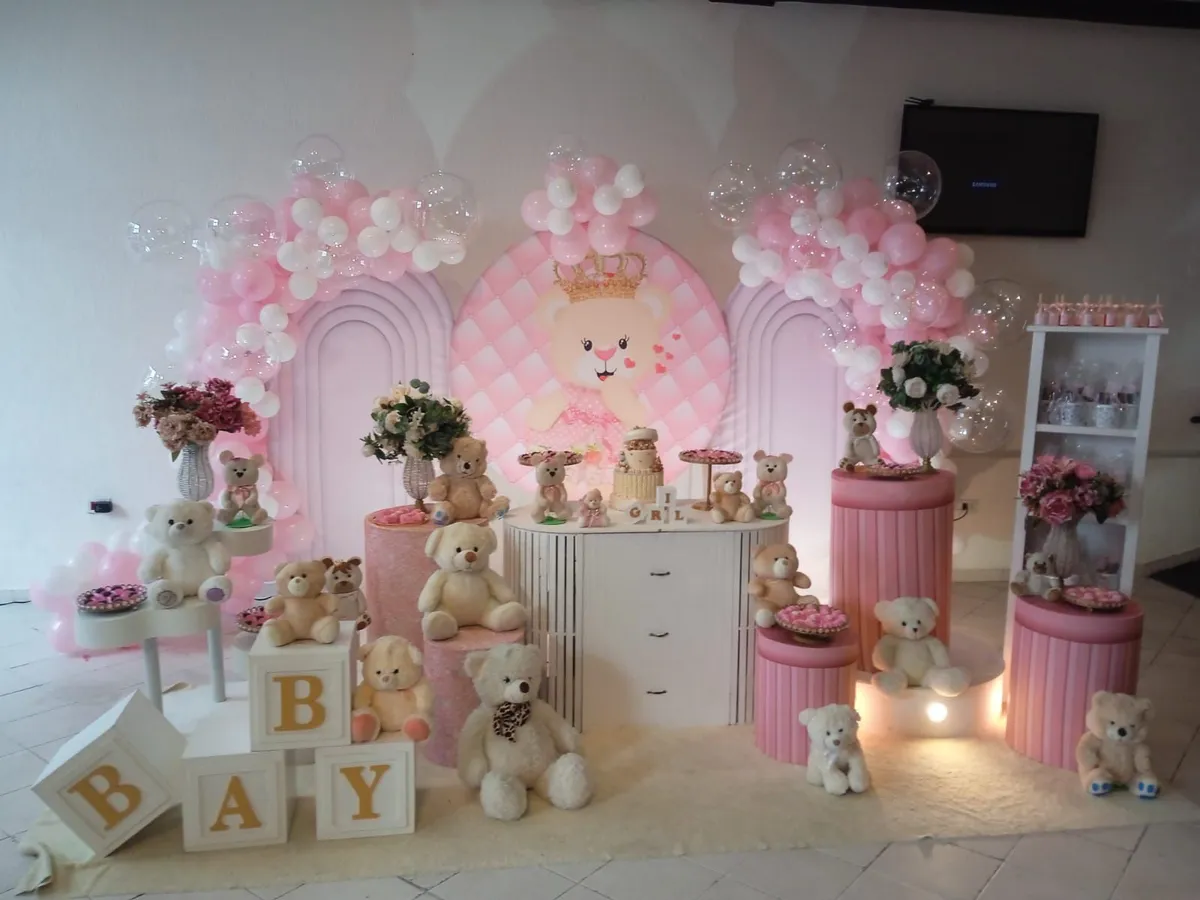 Decoração Princesas Disney · Ursinha Princesa · Buffet Family
