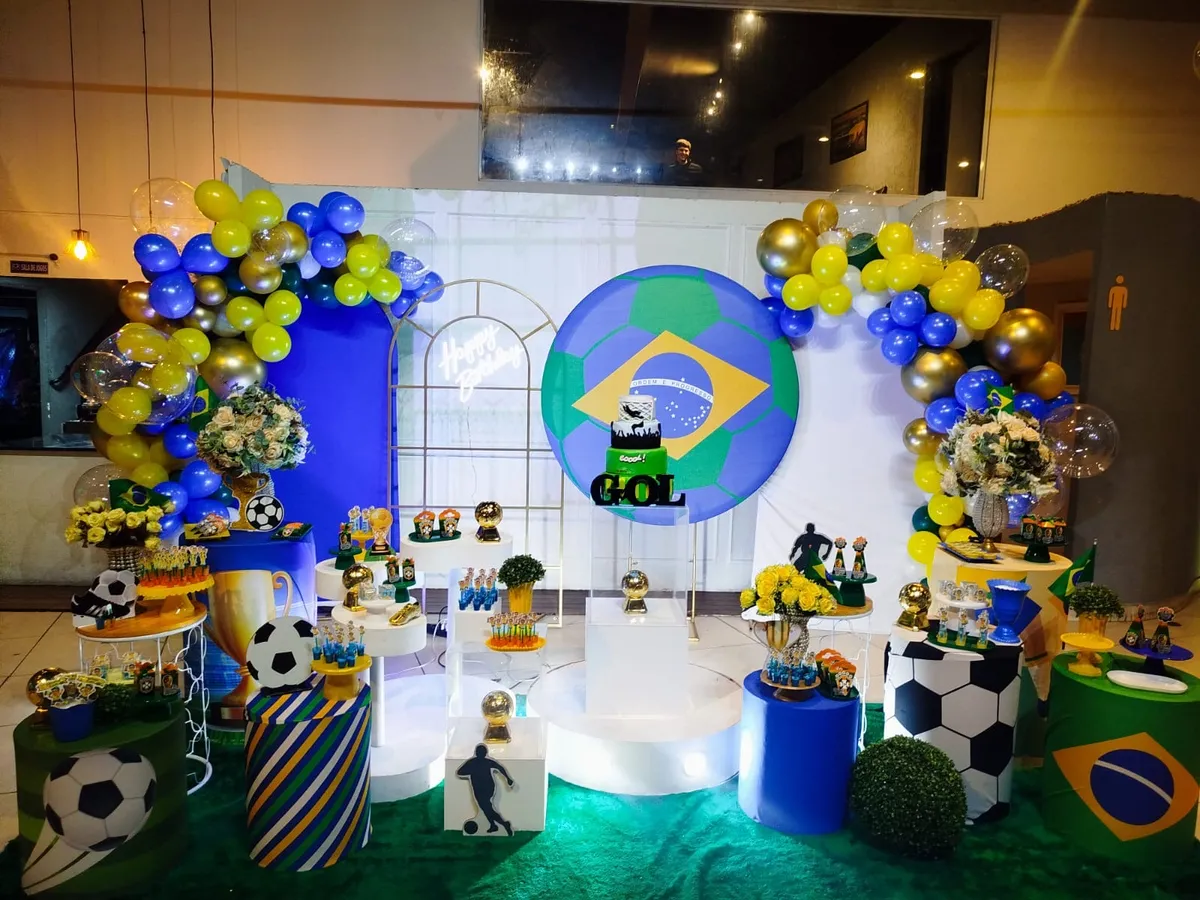 Decoração Futebol · Futebol Copa Brasil · Buffet Family